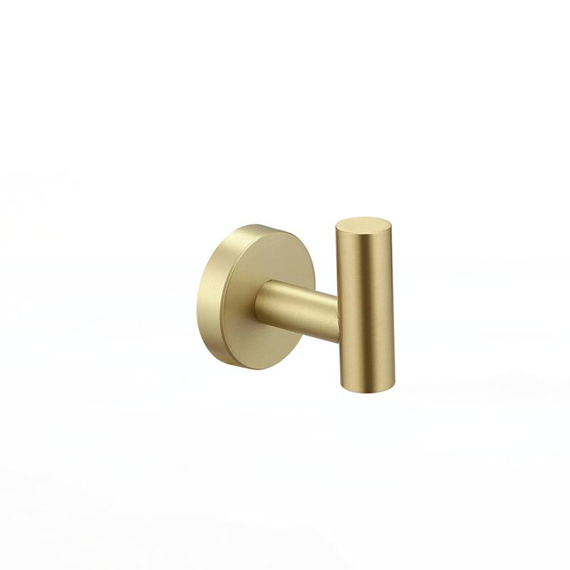 4-Pieces Brushed Nickel Gold Bathroom Accessories Set