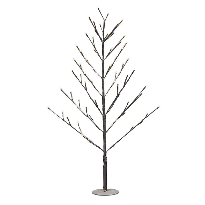 Pre-lit Snowy Twig Christmas Tree - 2.75' - Cool White LED Lights
