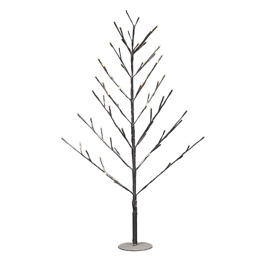 Pre-lit Snowy Twig Christmas Tree - 2.75' - Cool White LED Lights