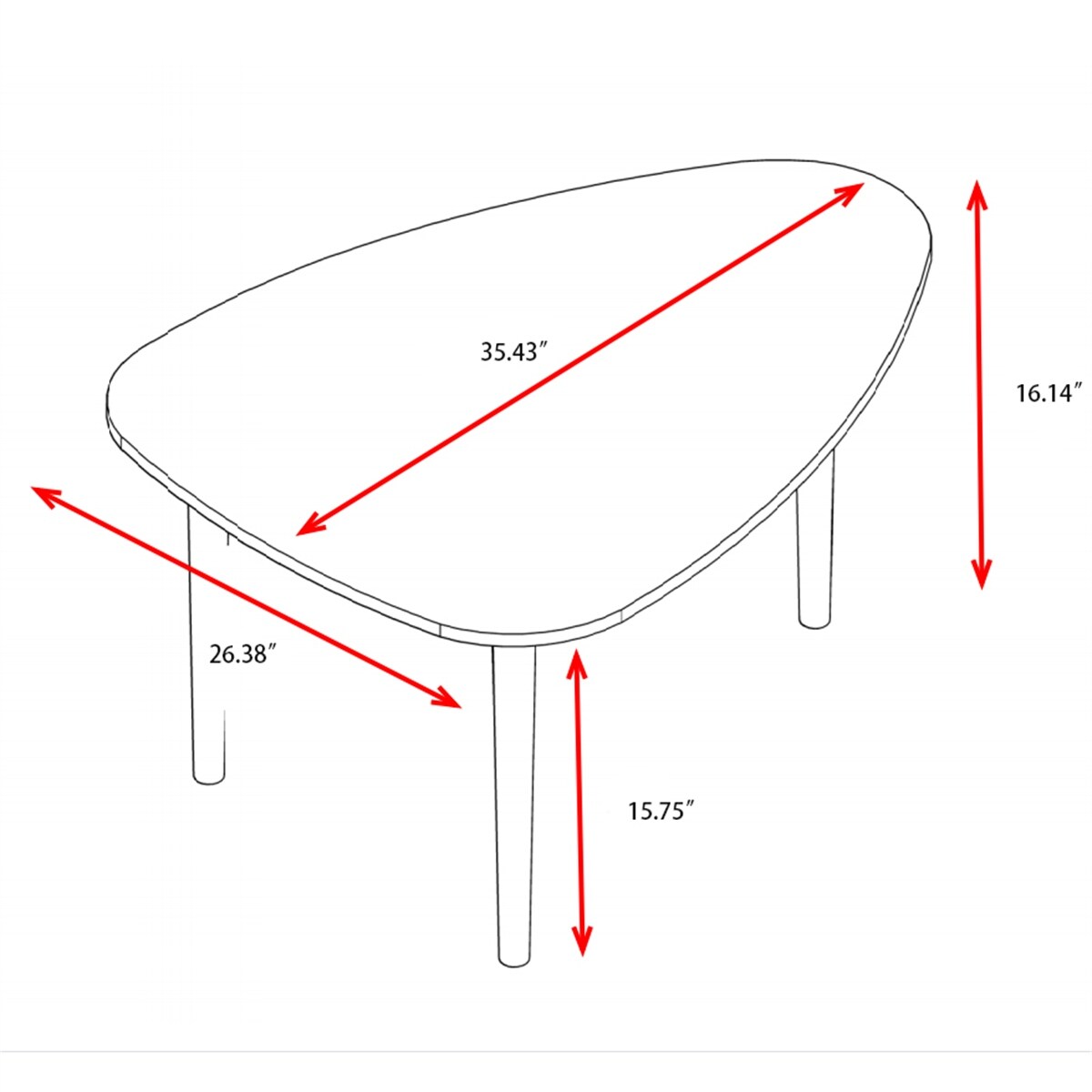 Egg Shape Coffee Table - On Sale - Bed Bath & Beyond - 41904279