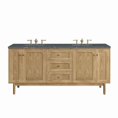 James Martin Vanities 545-V72-3PBL Laurent 72" Double Basin Wood