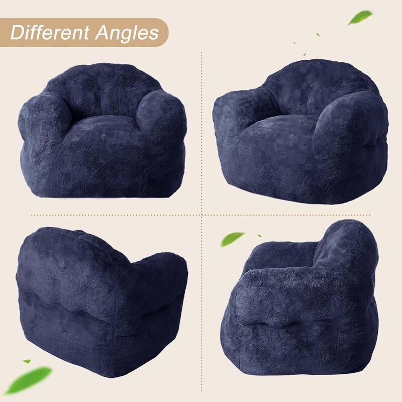 Beanbag Sofa Chair with Armrests for Living Room