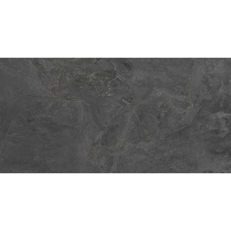 Apollo tile 24" x 48" Splendor Matte Slate Black Porcelain Tile (15.55 sq ft/case) - 2 Pack