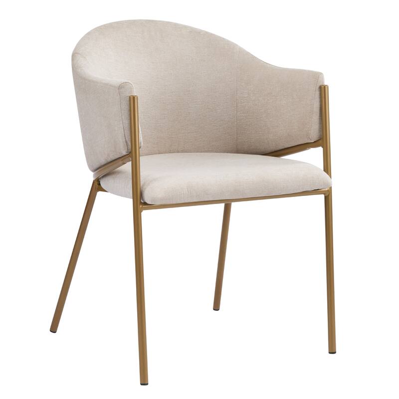 Christopher Knight Home - Victoria Velvet Upholstered Dining Chair Set with Gold Metal Frame