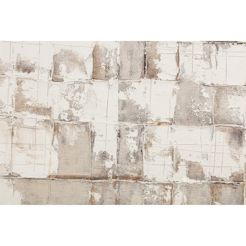 Canvas Wall Art Framed Handpainted Neutral Toned Palette - 2" Multi