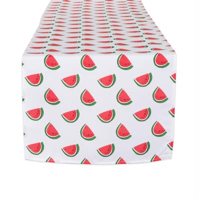 Watermelon Outdoor Table Runner - 72" - White and Red