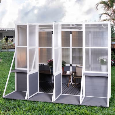 Heavy Duty Walk in Green House for Outside Winter, Large Hot House for Sunroom Storage Shed, Garden, Backyard