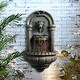 preview thumbnail 2 of 1, Teamson Home - Outdoor Royal Lion Head Wallfall Fountain w/ LED Light