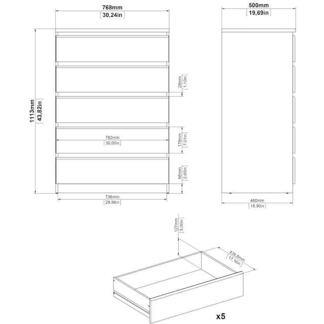 Porch & Den McKellingon 5-drawer Chest
