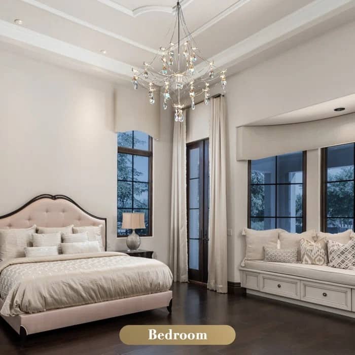 KAYLA Modern Crystal Chandelier - Luxury LED Pendant Ceiling Light