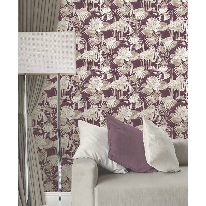 Fine Decor Purple Flamingo Wallpaper