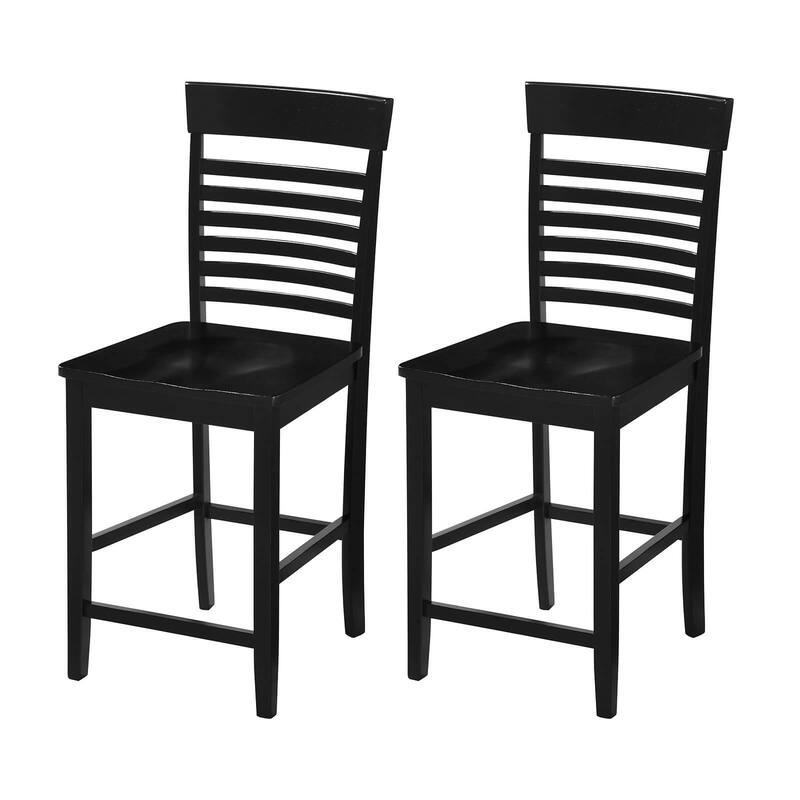 Costway Counter-Height Dining Chair Set of 2/4 with Footrests Solid - See Details