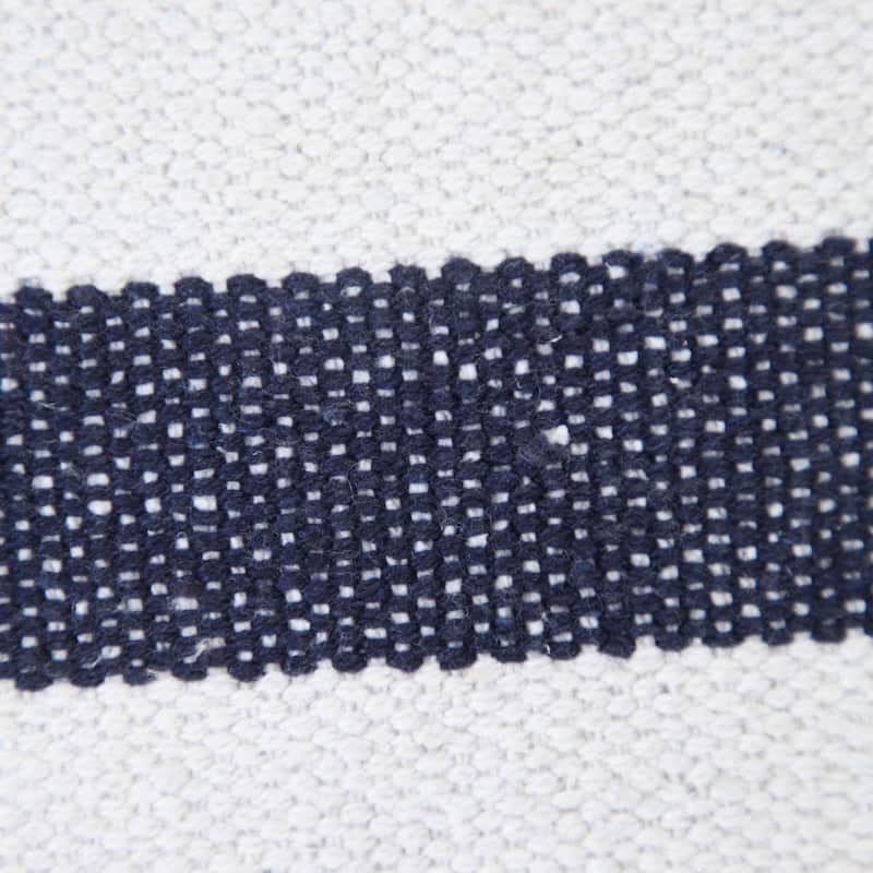 HomeRoots 20" X 20" Deep Blue And White 100% Cotton Geometric Zippered Pillow
