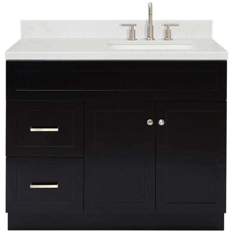 Ariel F042SRCQRVO Hamlet 42" Free Standing Single Basin Vanity Set - Black