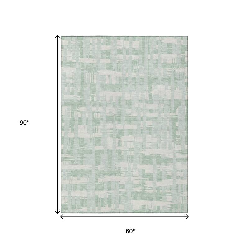 HomeRoots Striped Transitional Rectangle Outdoor Rug