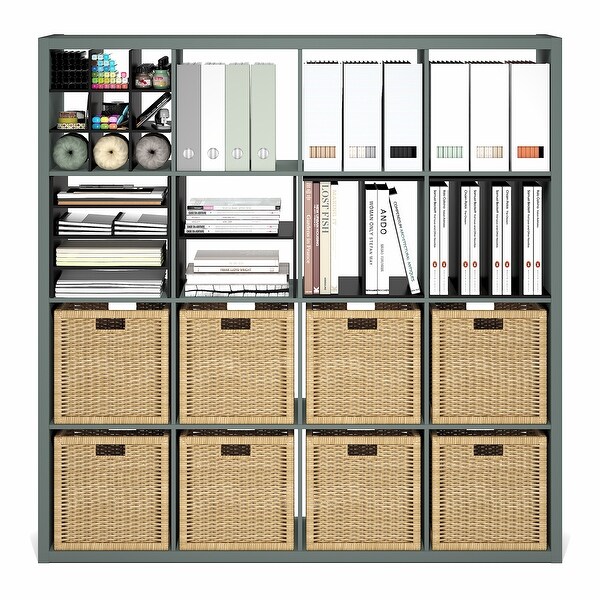 Furinno Cubicle Open Back Decorative Cube Storage Organizer, 16