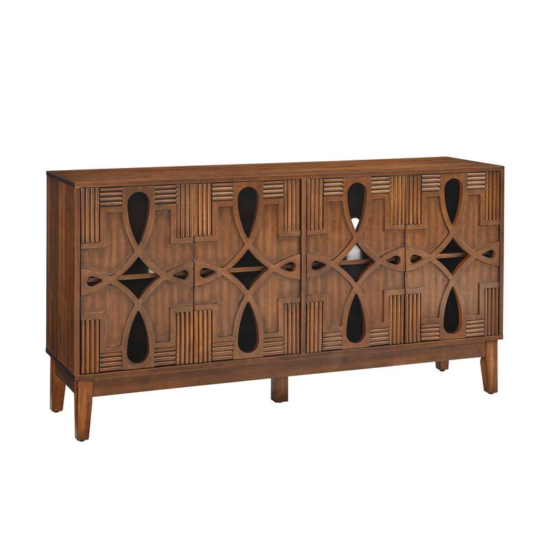 Hollow-carved Sideboard Buffet Storage Cabinet TV Media Console Table