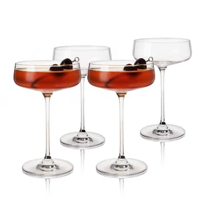 Reserve Julien Crystal Coupe Glasses By Viski (set of 4)
