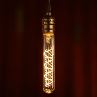 LED Vintage Filament Bulb T10, Dimmable, E26 Base, Amber - 4PACK