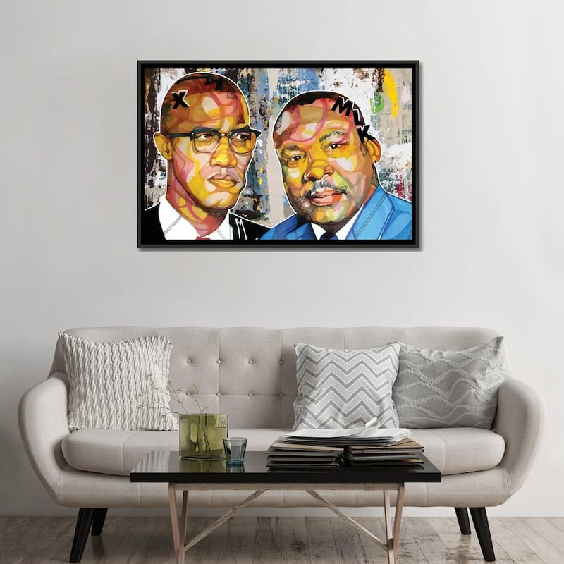 iCanvas "Malcolm X Martin" by Domonique Brown Framed Canvas Print