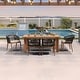 preview thumbnail 1 of 9, PURPLE LEAF 11 Pieces Outdoor Dining Set Metal Rattan Furniture Set for Lawn Backyard Patio Dining Set Updated(Brown-armchair（6+1）