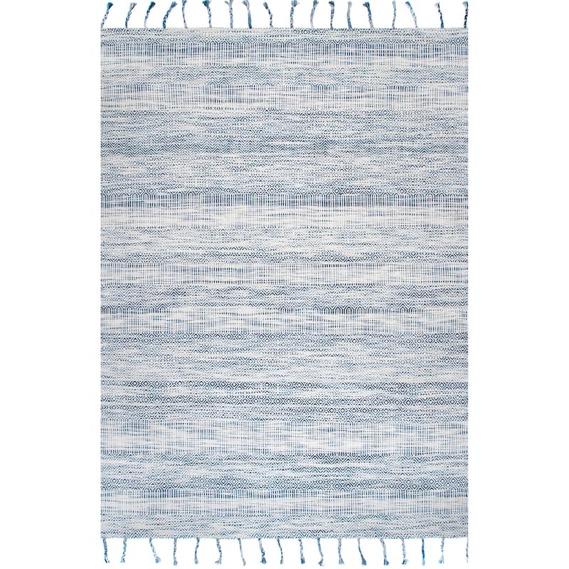 Nuloom Diem Geometric Cotton Tassel Area Rug