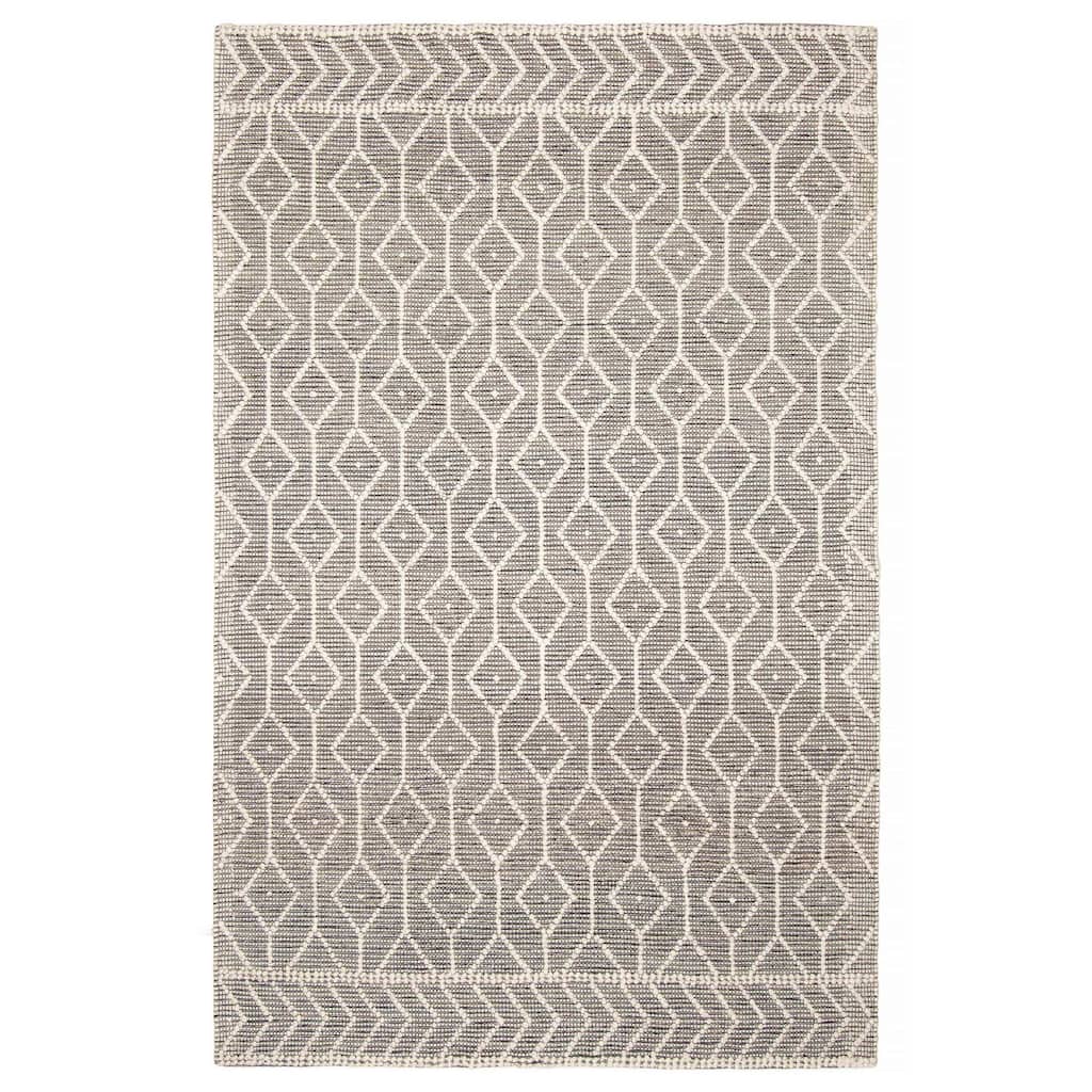 ECARPETGALLERY Braid weave Sienna Brown Wool Rug - 5'1 x 8'1