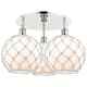 Option Polished Nickel / White Glass with White Rope