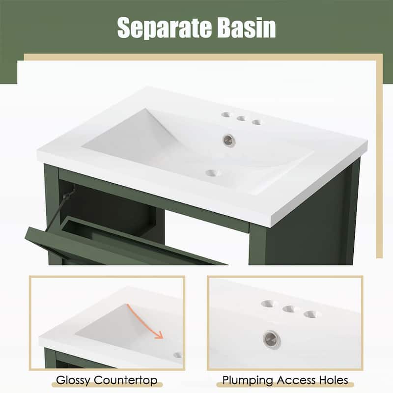 24'' Bathroom Vanity with Top Sink