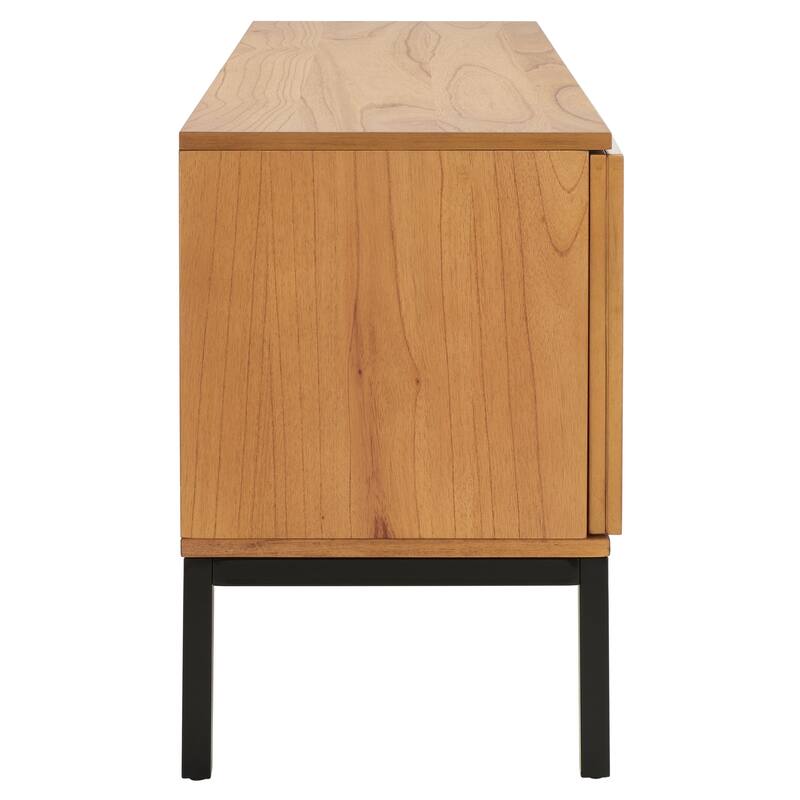 SAFAVIEH Cristen 1 Shelf Rattan Media Stand - 54" W x 15" D x 22" H - 54Wx15Dx22H