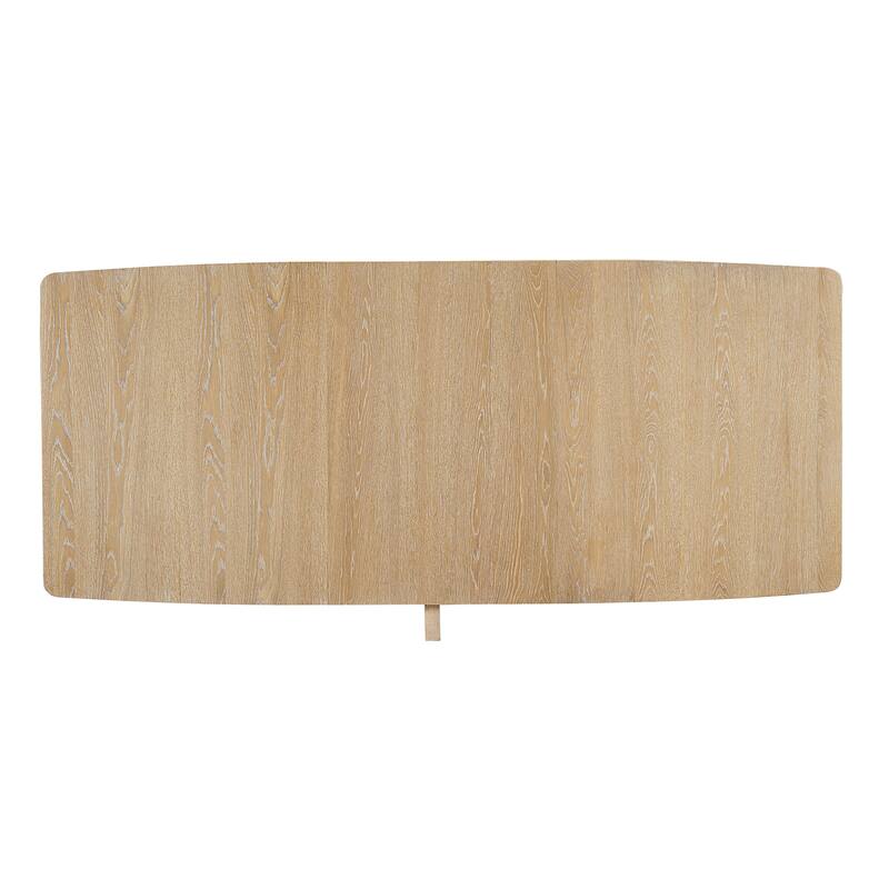 9 Pieces Extendable 84 inch Dining Table Set, 6 Upholstered Armless Dining Chairs and 2 Padded Arm Chairs