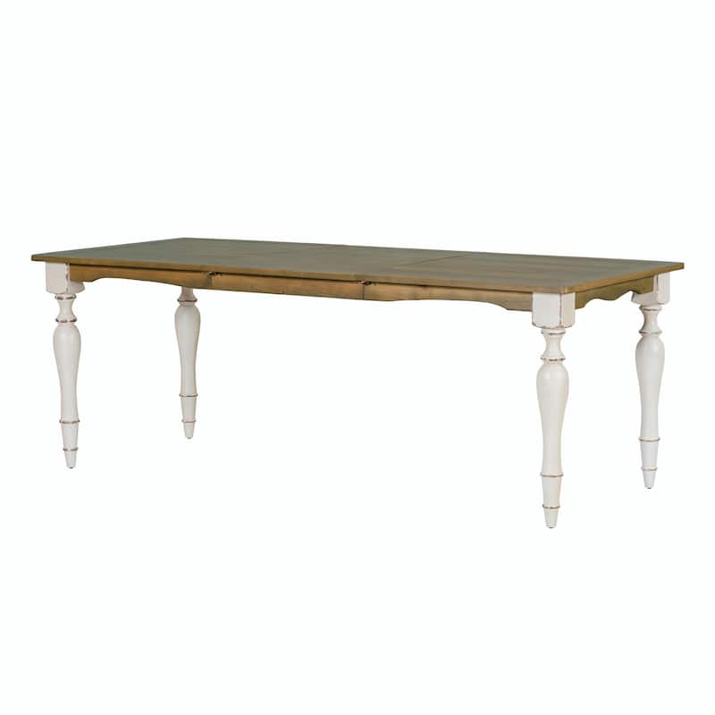 82.7-Inch Extendable Dining Table with 23.6-Inch Removable Leaf