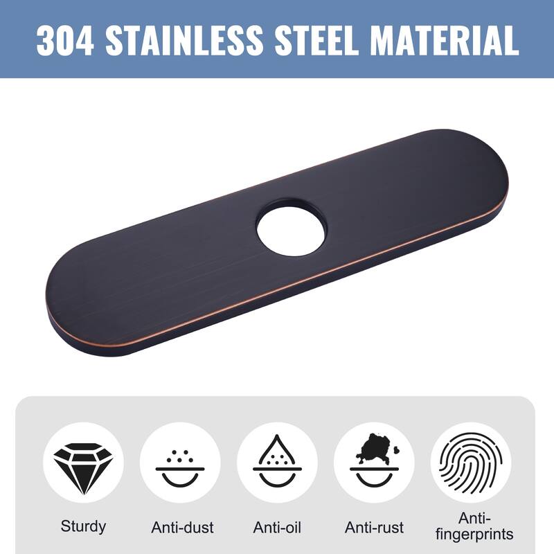 WOWOW Stainless Steel Kitchen Sink Faucet Hole Cover Deck Plate