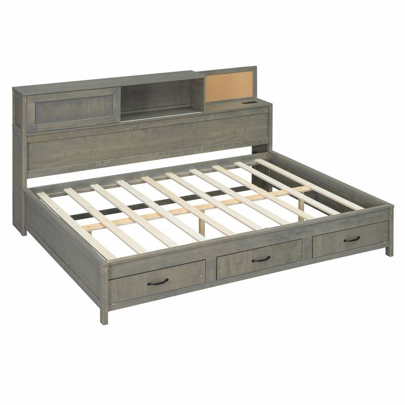 Versatile Wooden Daybed with Multiple Functionalities and Storage