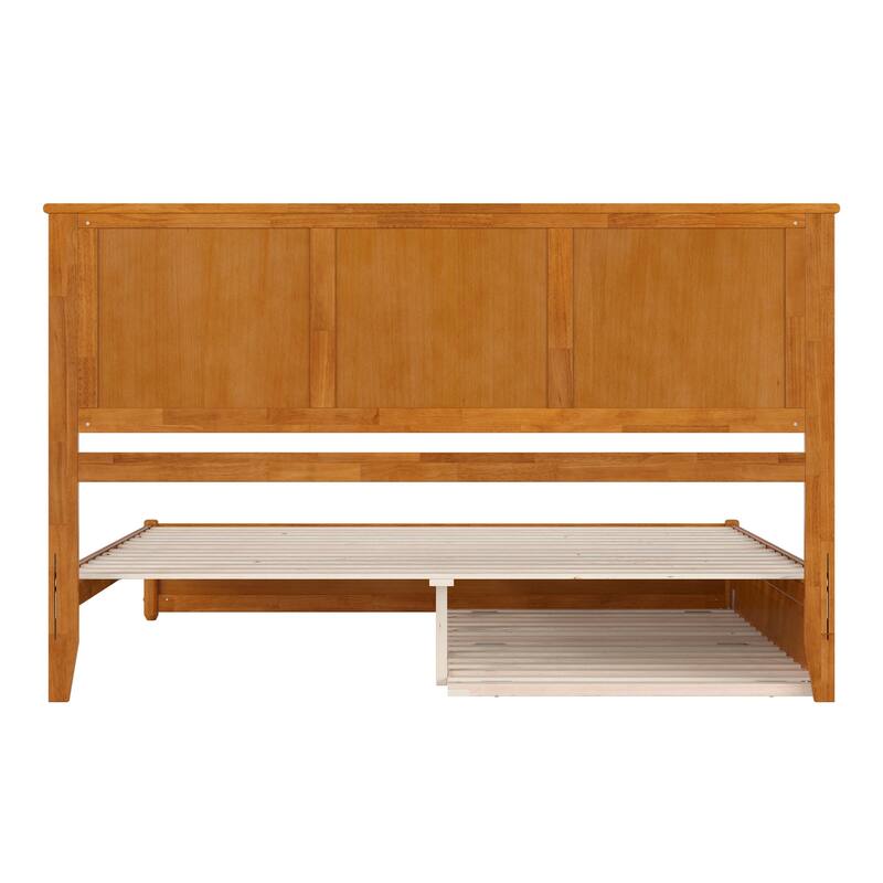 Felicity Platform Bed with Panel Footboard and Twin XL Trundle