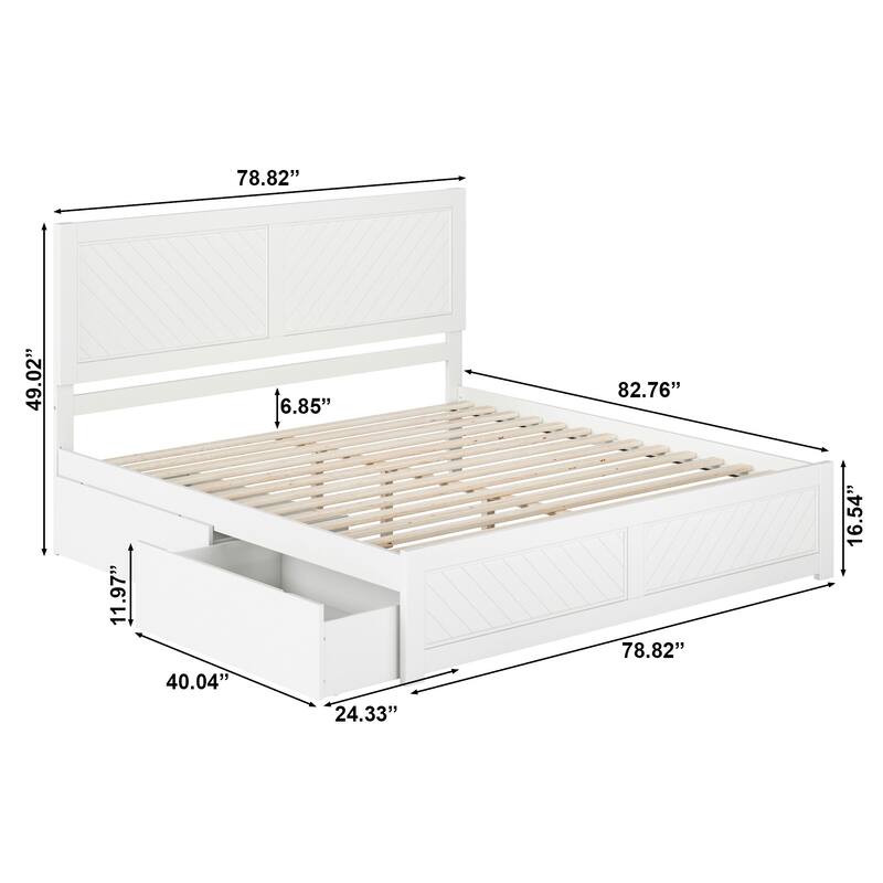 Canyon Platform Bed with Matching Footboard & Storage Drawers