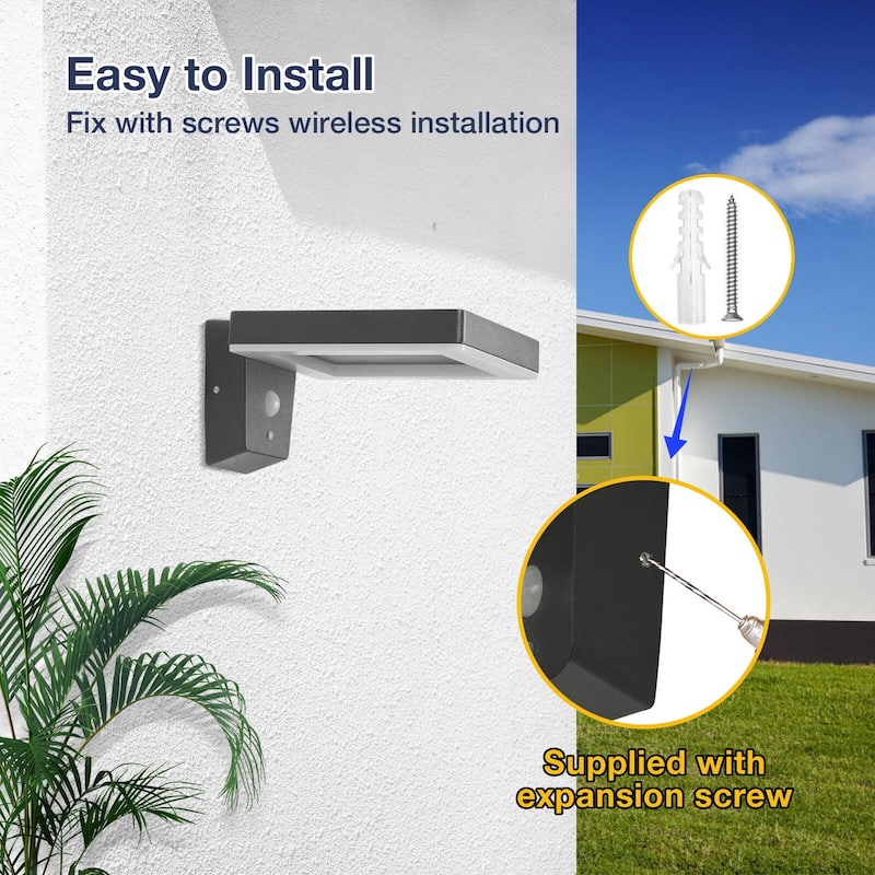 Inowel Solar Outdoor Wall Light Dusk to Dawn LED Lantern 4w, 600lm, C