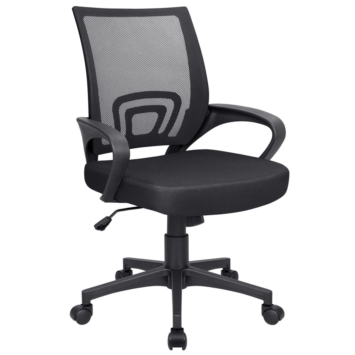 BOSS Office Products Black Mesh Heavy Duty Task Chair 400 lb