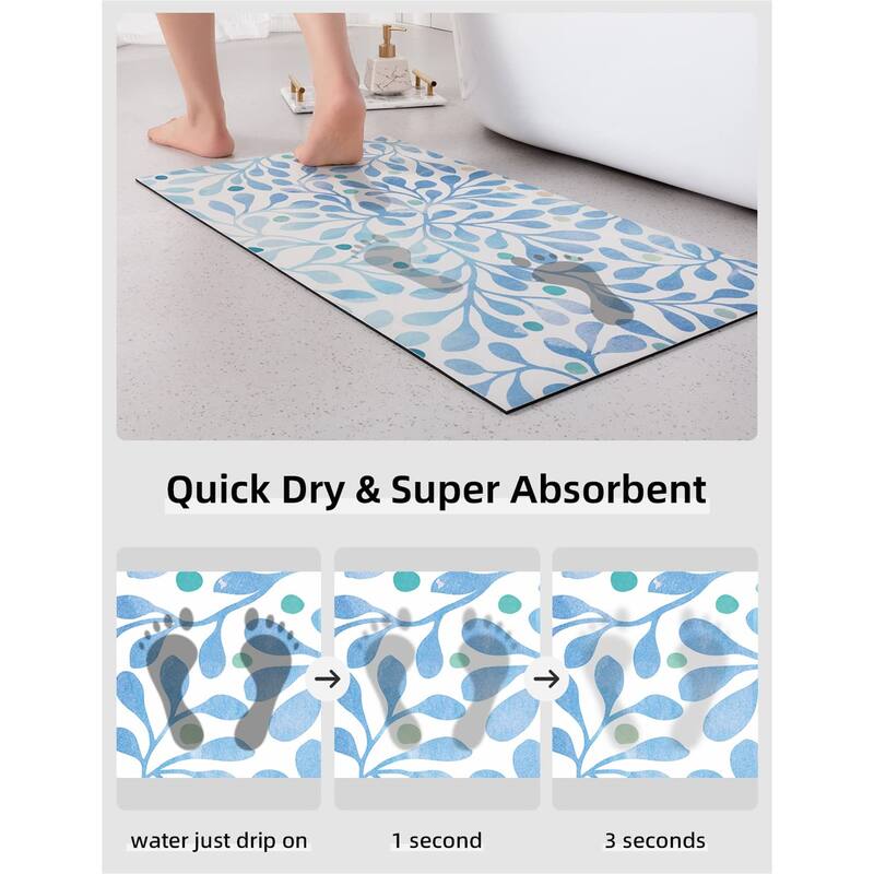 Bath Mat Rug-Thin Quick Dry