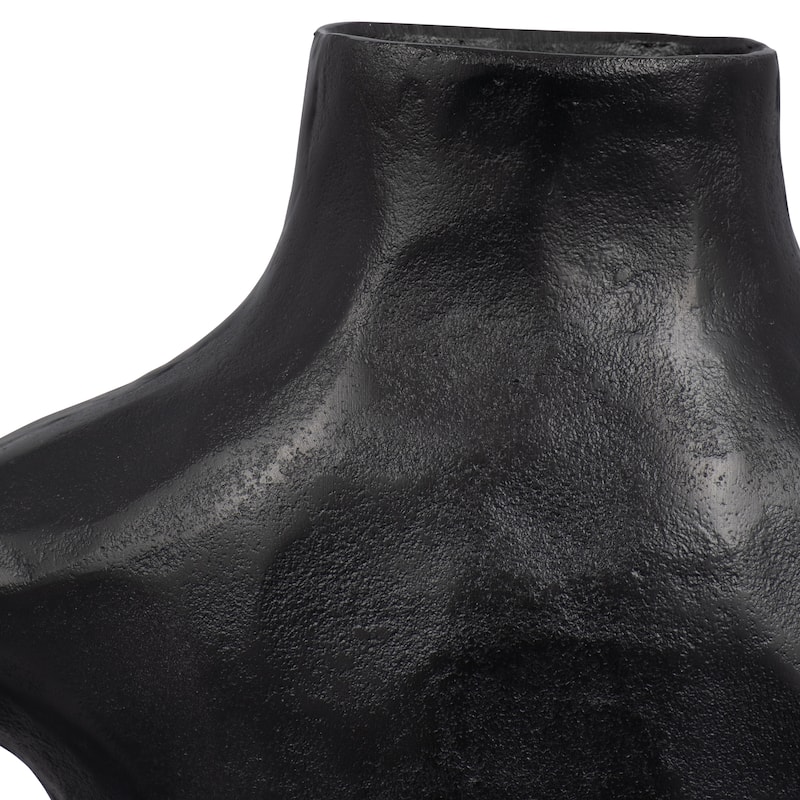 Sagebrook Home Metal Round Hammerd Cutout Vase