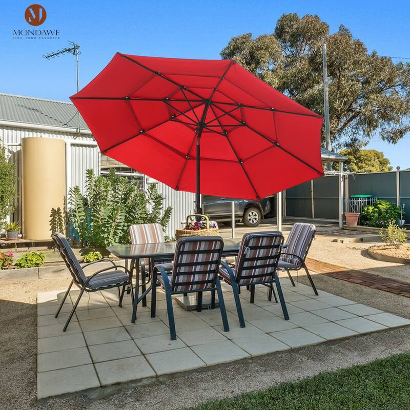 10ft Patio Market Umbrella with Double Airvent