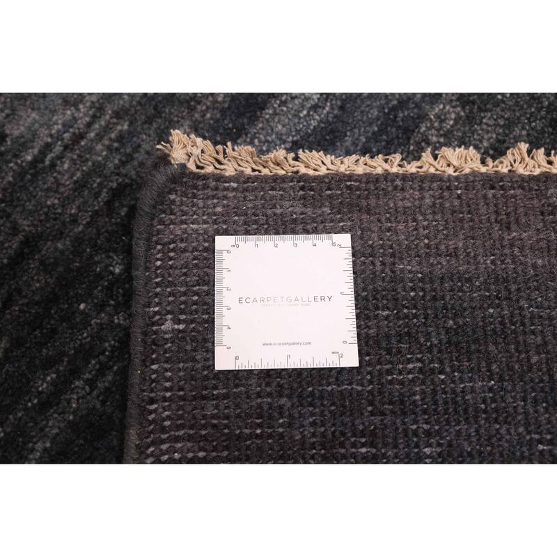 ECARPETGALLERY Hand-knotted Pak Finest Gabbeh Dark Navy Wool Rug - 4'1 x 5'11