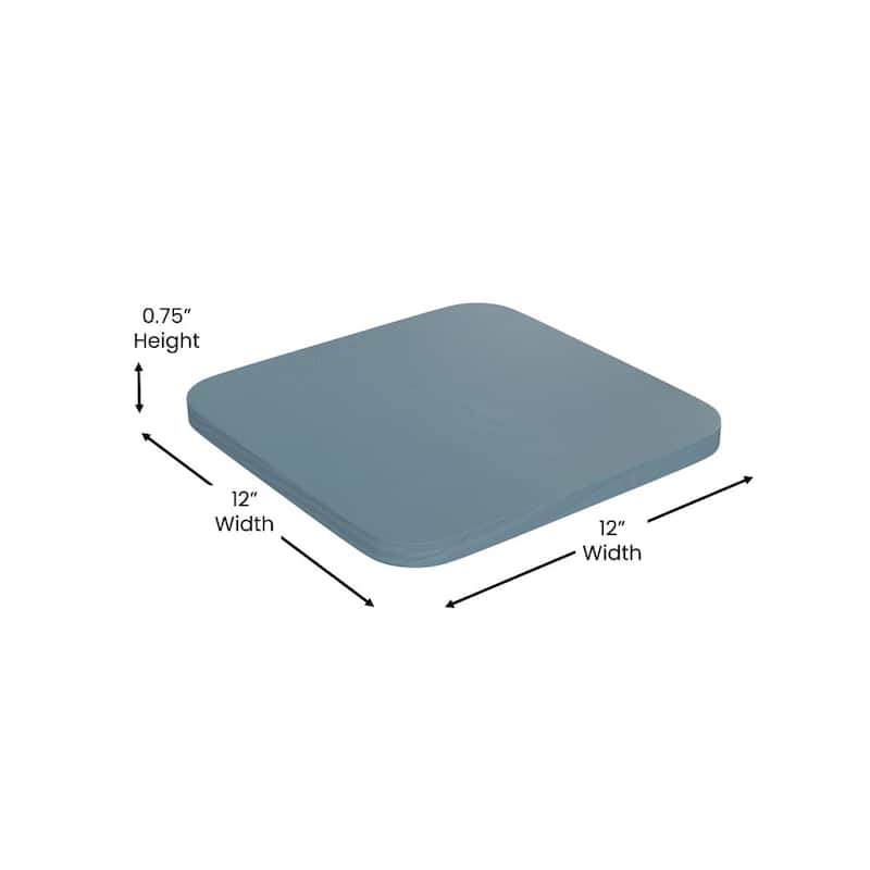 Indoor/Outdoor Backless Bar Stool with Poly Resin Seat