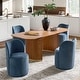 preview thumbnail 3 of 19, HULALA HOME Amalia Modern 21.5"W Ergonomic 360° Swivel Dining Chair with Curved Backrest Set of 4