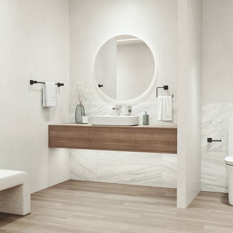 VIGO Meridian 3-Piece Bathroom Hardware Accessory Set with 24 in. Towel Bar, Toilet Paper Holder, Hand Towel Holder