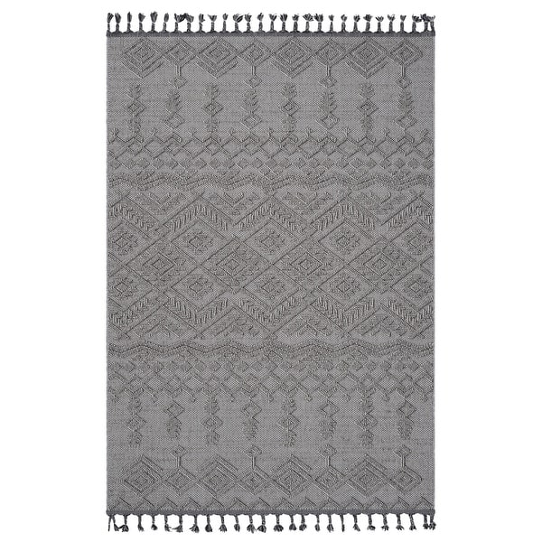 slide 2 of 7, LOOM & LUXE Collection White/White/Traditional Indoor/Outdoor Area Rug 120" D x 93" W x 0.28" H