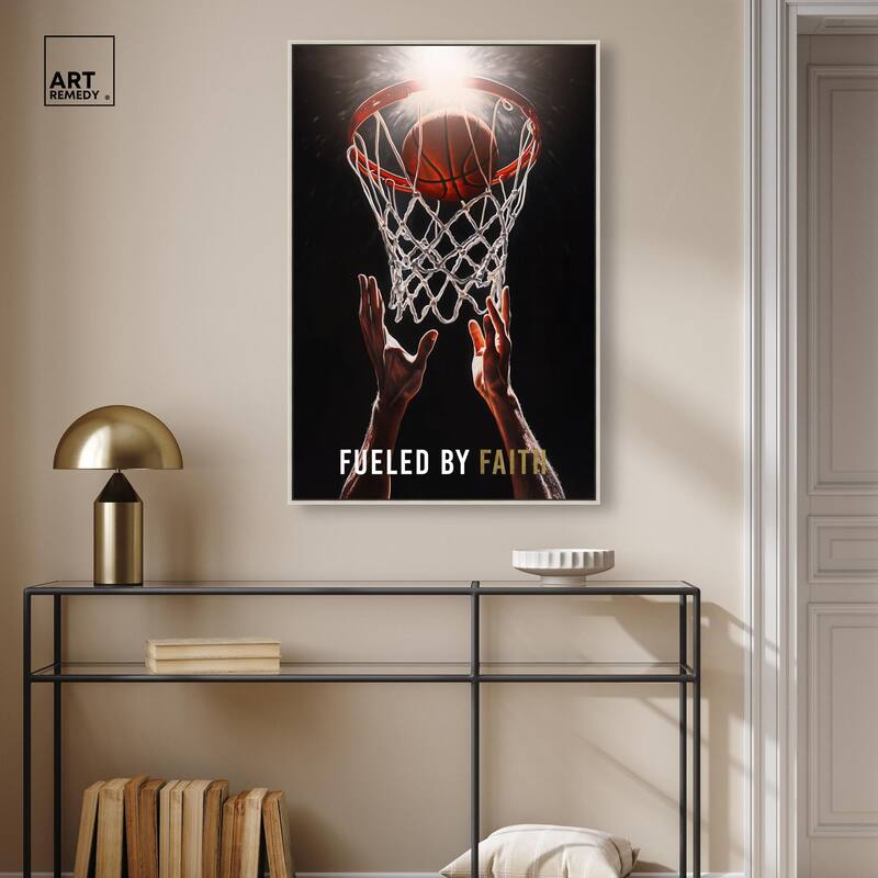 Fueled by Faith Basketball Canvas by Art Remedy