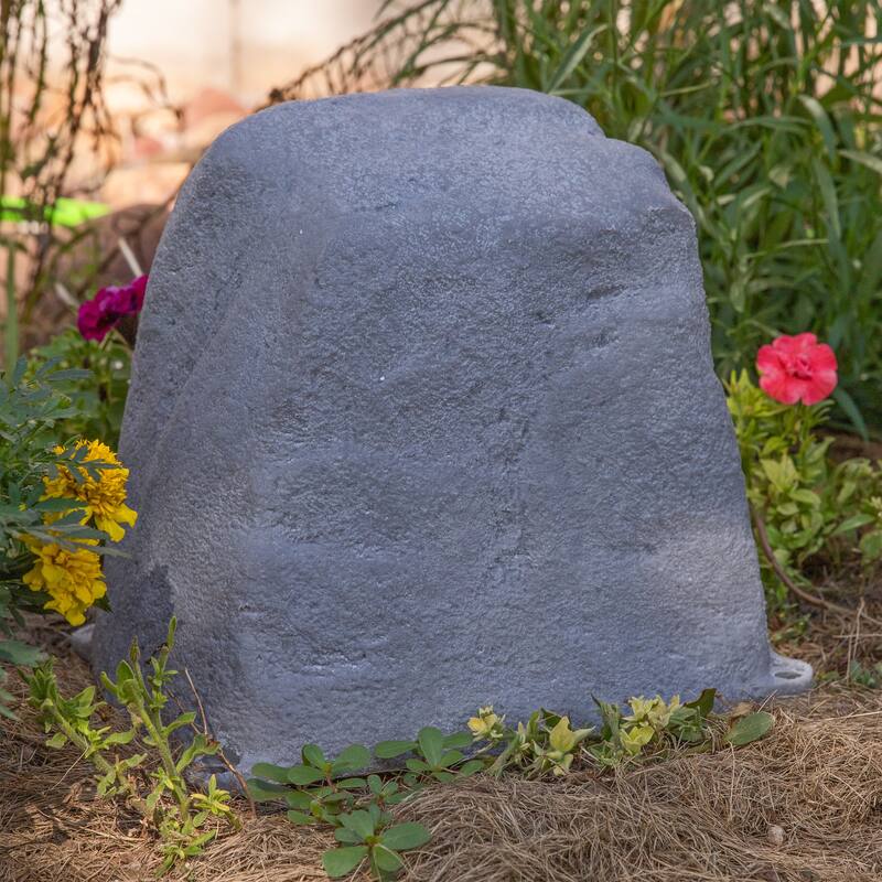 Sunnydaze Flat-Top Artificial Landscape Rock Cover with Stakes