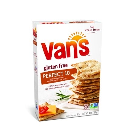 Van's Natural Foods Gluten Free Crackers - The Perfect 10 - Case of 6 - 4 oz.