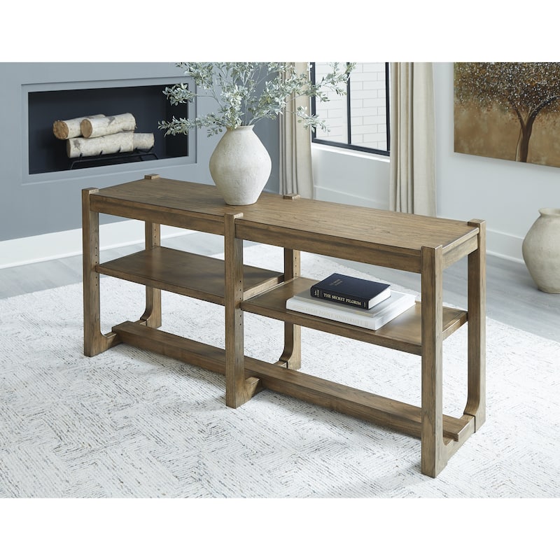 Signature Design by Ashley Cabalynn Brown Sofa Table - 65"W x 17"D x 28"H